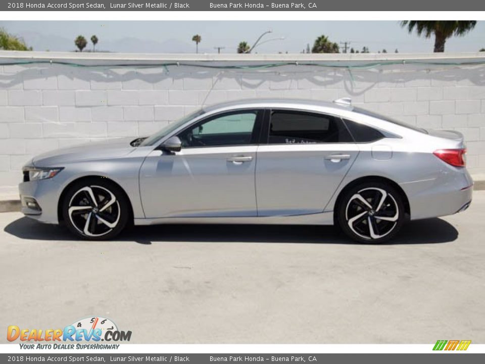 2018 Honda Accord Sport Sedan Lunar Silver Metallic / Black Photo #8