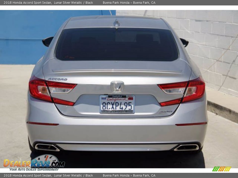 2018 Honda Accord Sport Sedan Lunar Silver Metallic / Black Photo #9