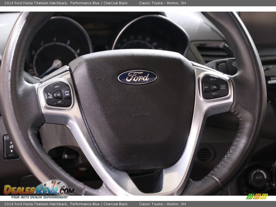 2014 Ford Fiesta Titanium Hatchback Performance Blue / Charcoal Black Photo #7