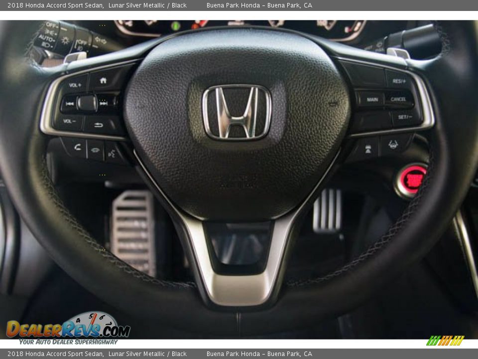 2018 Honda Accord Sport Sedan Lunar Silver Metallic / Black Photo #13