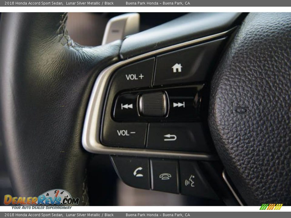 2018 Honda Accord Sport Sedan Lunar Silver Metallic / Black Photo #14