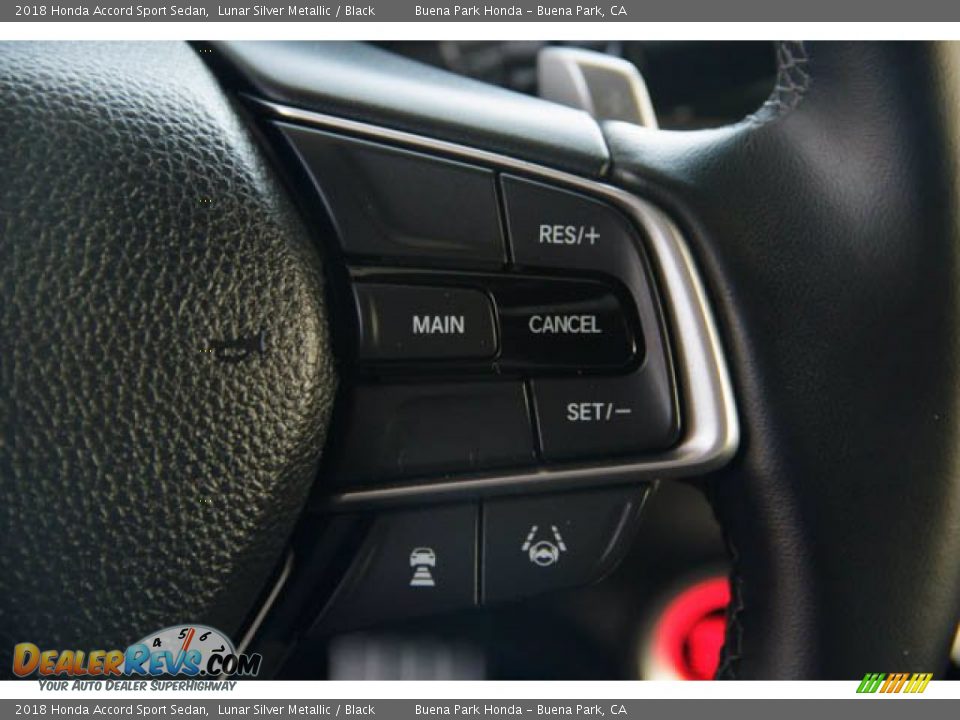 2018 Honda Accord Sport Sedan Lunar Silver Metallic / Black Photo #15