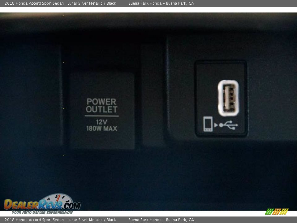 2018 Honda Accord Sport Sedan Lunar Silver Metallic / Black Photo #17