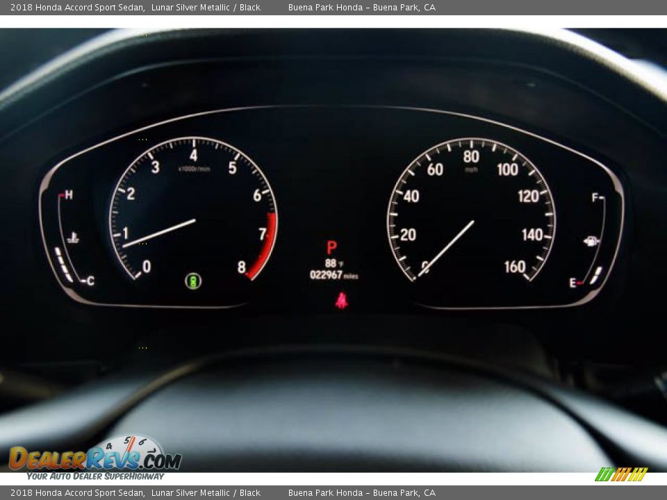 2018 Honda Accord Sport Sedan Lunar Silver Metallic / Black Photo #27