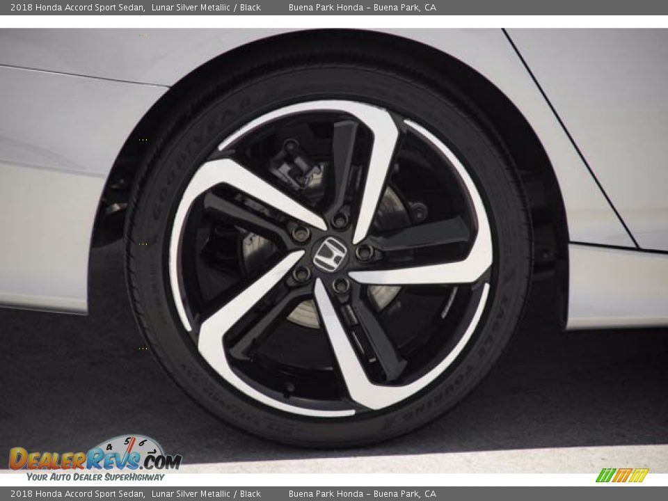2018 Honda Accord Sport Sedan Lunar Silver Metallic / Black Photo #34