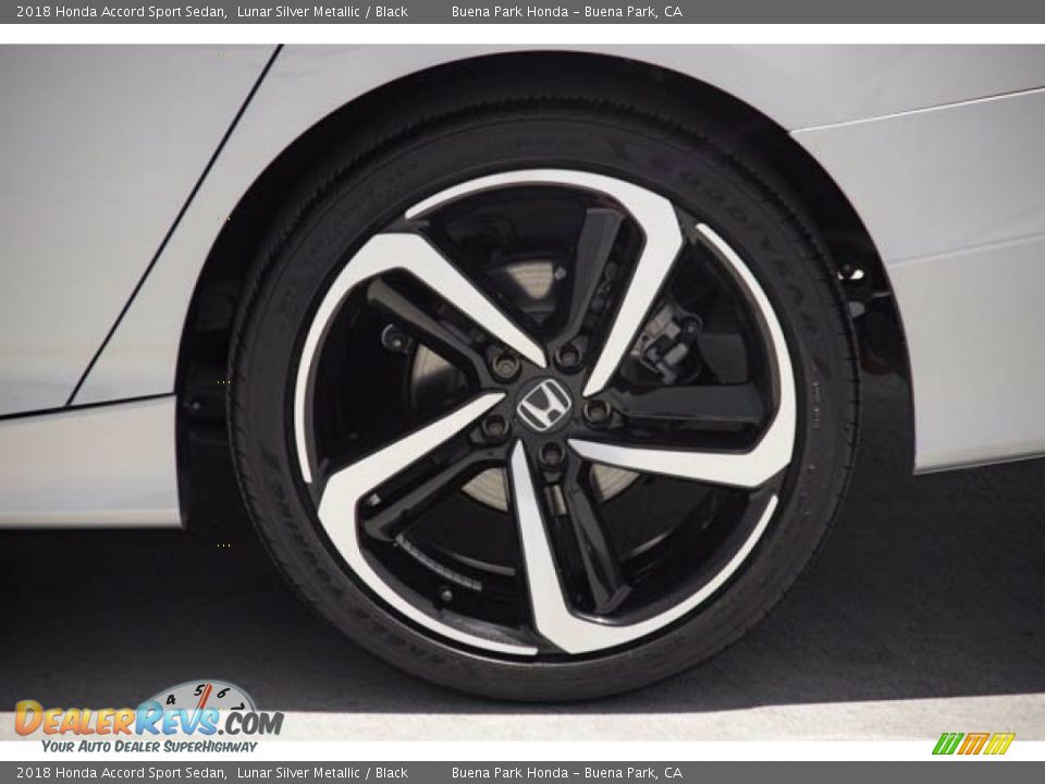 2018 Honda Accord Sport Sedan Lunar Silver Metallic / Black Photo #36