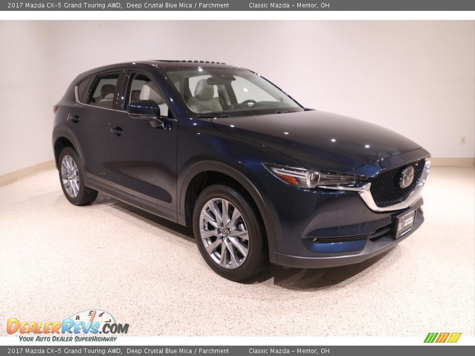 2017 Mazda CX-5 Grand Touring AWD Deep Crystal Blue Mica / Parchment Photo #1