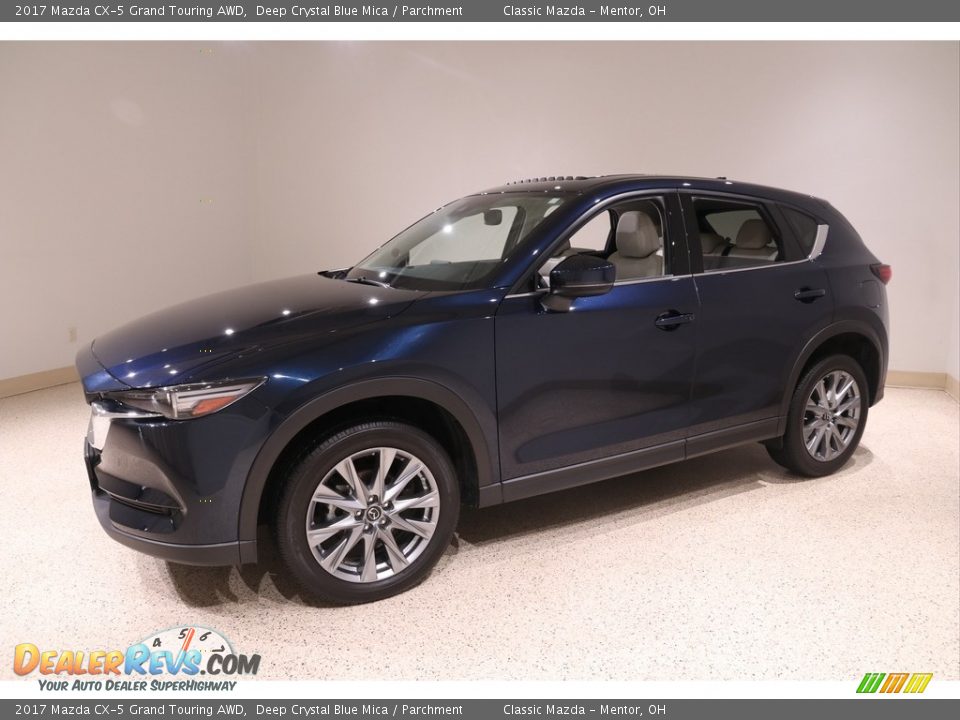 2017 Mazda CX-5 Grand Touring AWD Deep Crystal Blue Mica / Parchment Photo #3