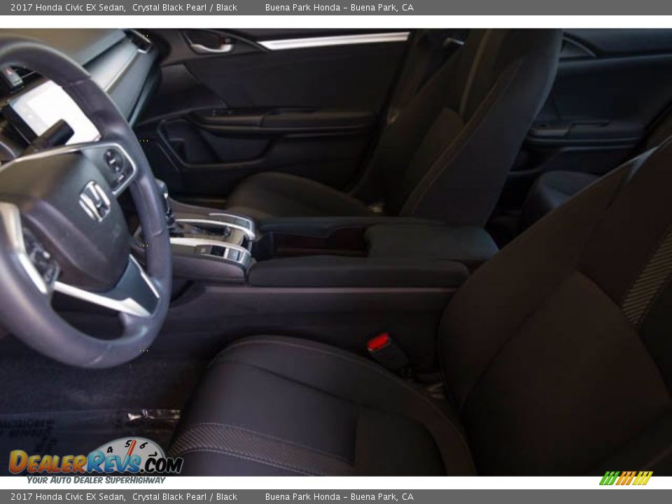 2017 Honda Civic EX Sedan Crystal Black Pearl / Black Photo #3