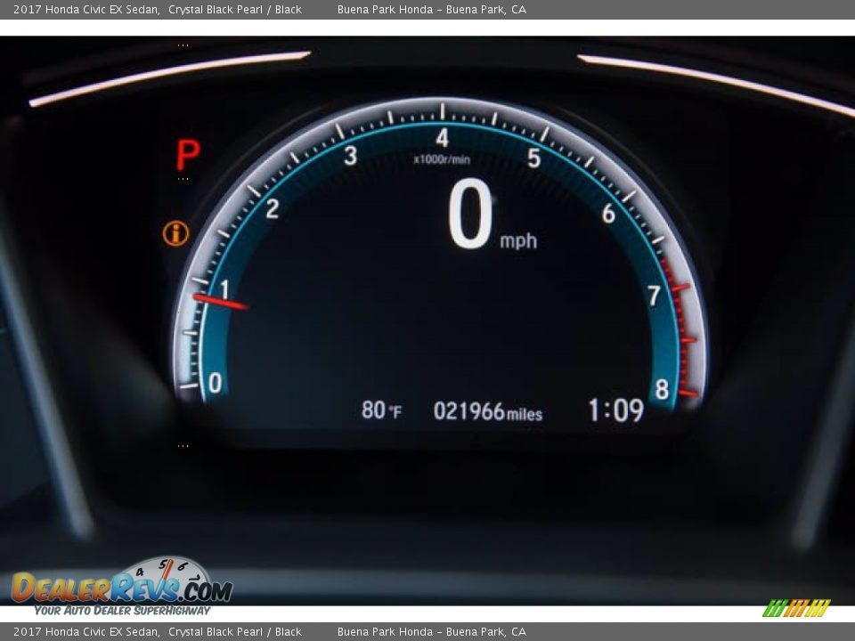 2017 Honda Civic EX Sedan Crystal Black Pearl / Black Photo #6