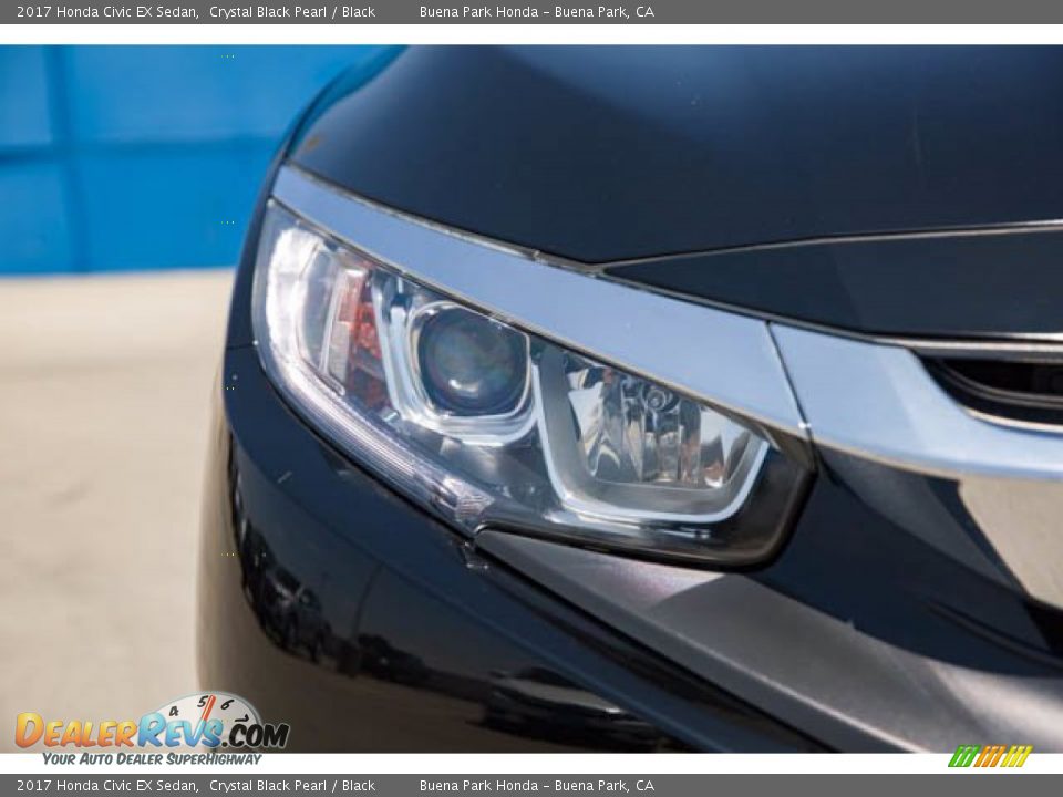 2017 Honda Civic EX Sedan Crystal Black Pearl / Black Photo #8