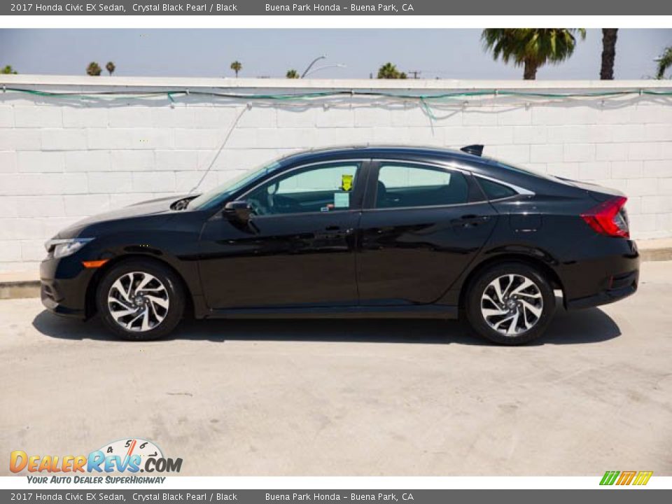 2017 Honda Civic EX Sedan Crystal Black Pearl / Black Photo #10