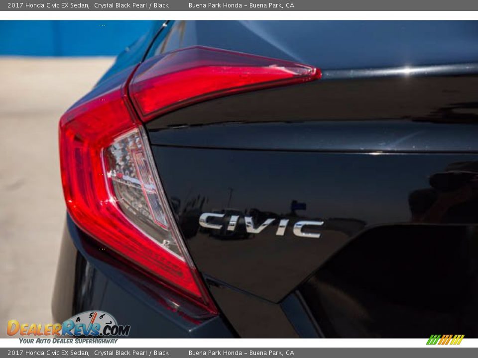 2017 Honda Civic EX Sedan Crystal Black Pearl / Black Photo #12