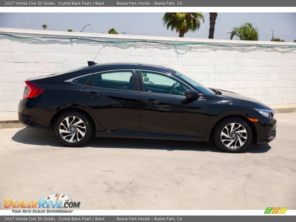 2017 Honda Civic EX Sedan Crystal Black Pearl / Black Photo #14