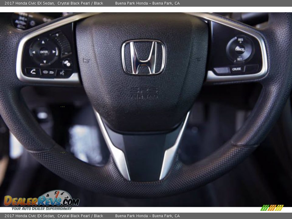 2017 Honda Civic EX Sedan Crystal Black Pearl / Black Photo #15