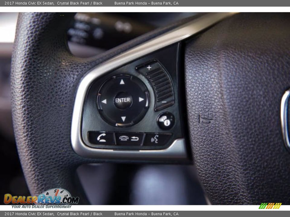 2017 Honda Civic EX Sedan Crystal Black Pearl / Black Photo #16