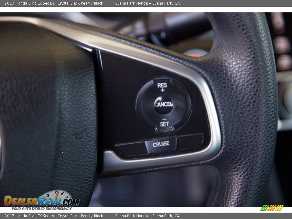 2017 Honda Civic EX Sedan Crystal Black Pearl / Black Photo #17