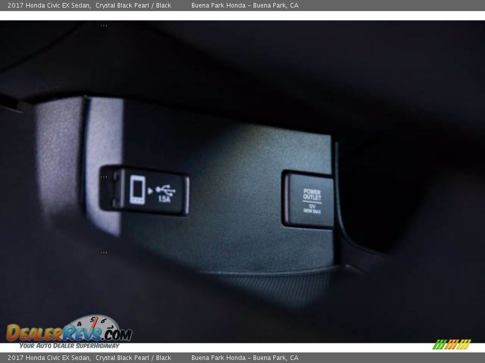 2017 Honda Civic EX Sedan Crystal Black Pearl / Black Photo #19