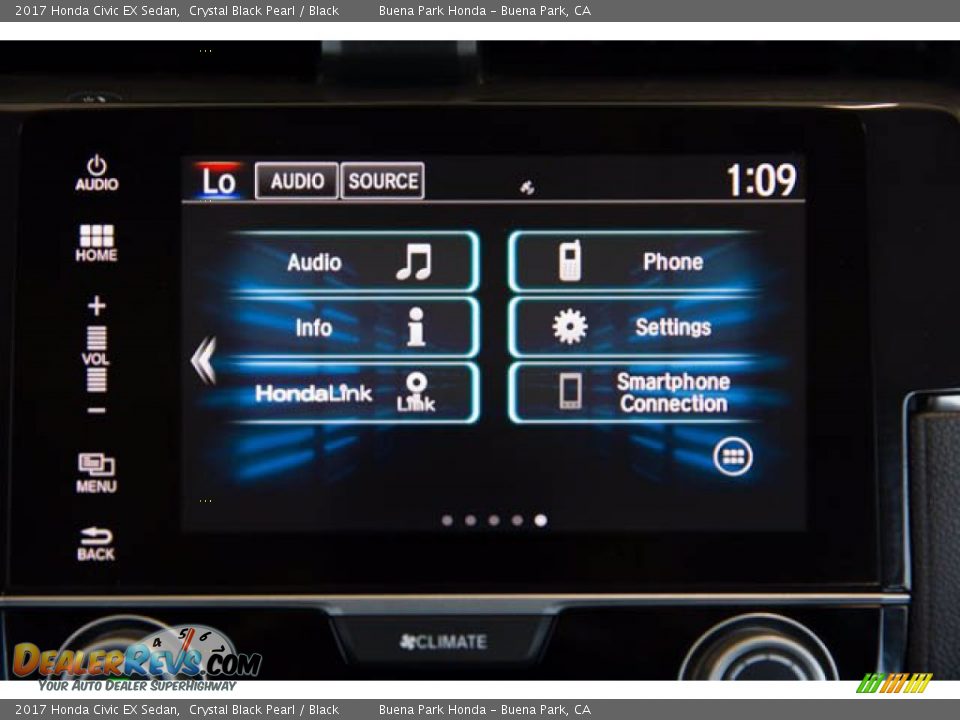 2017 Honda Civic EX Sedan Crystal Black Pearl / Black Photo #28