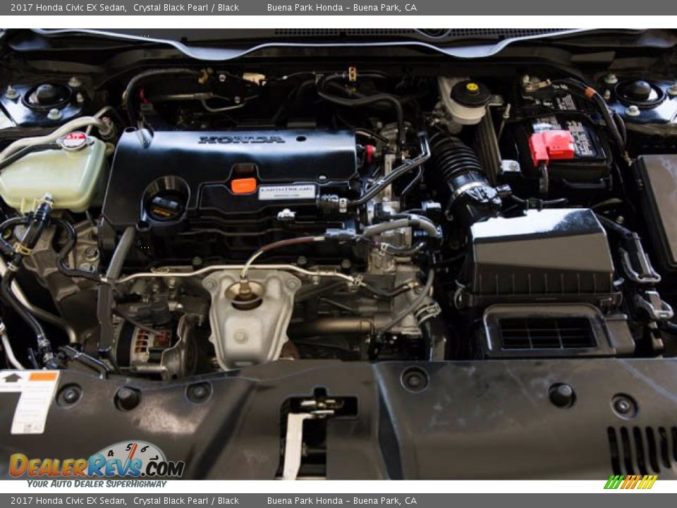 2017 Honda Civic EX Sedan Crystal Black Pearl / Black Photo #36