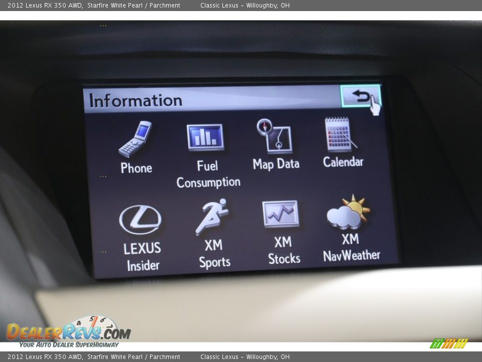 2012 Lexus RX 350 AWD Starfire White Pearl / Parchment Photo #13
