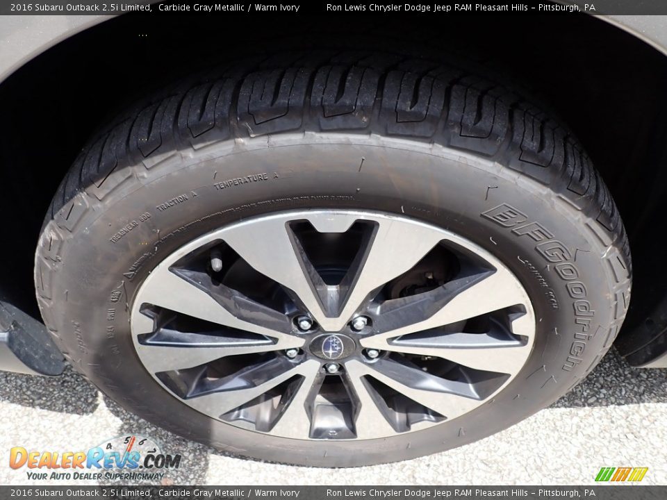 2016 Subaru Outback 2.5i Limited Carbide Gray Metallic / Warm Ivory Photo #2