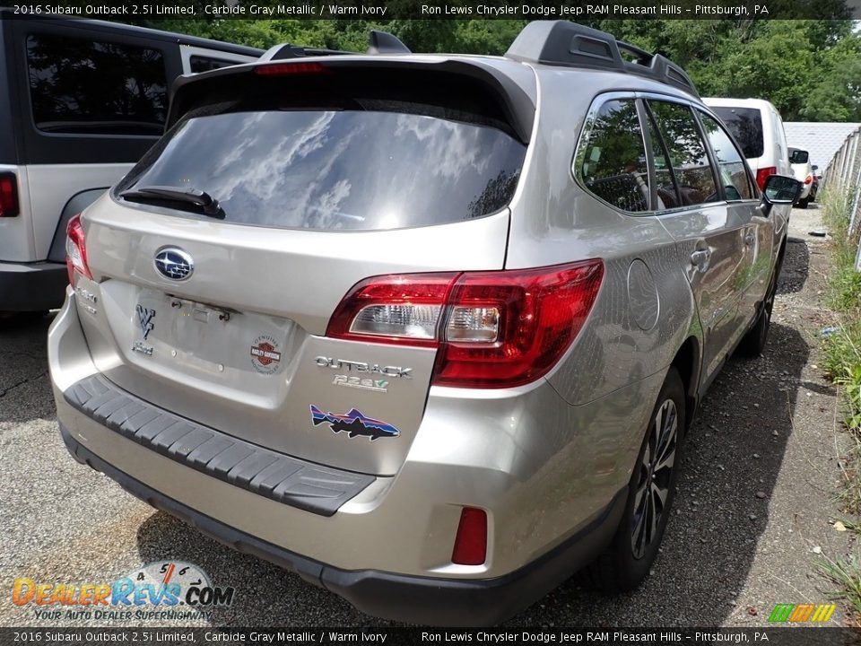 2016 Subaru Outback 2.5i Limited Carbide Gray Metallic / Warm Ivory Photo #4