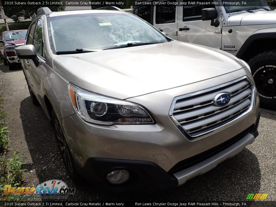 2016 Subaru Outback 2.5i Limited Carbide Gray Metallic / Warm Ivory Photo #5
