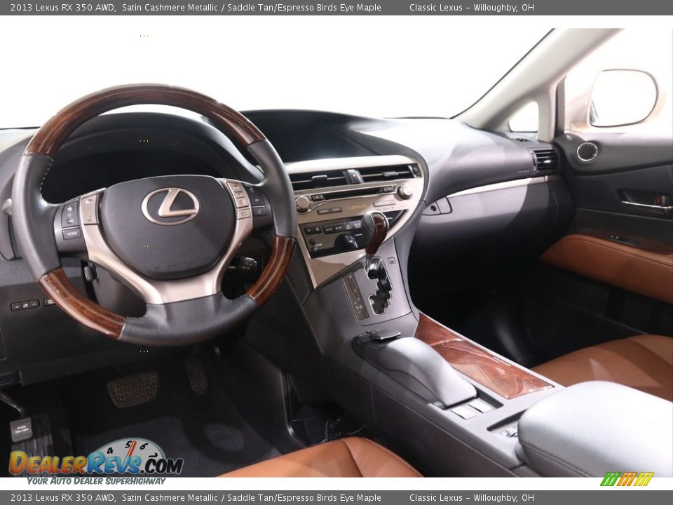 2013 Lexus RX 350 AWD Satin Cashmere Metallic / Saddle Tan/Espresso Birds Eye Maple Photo #9