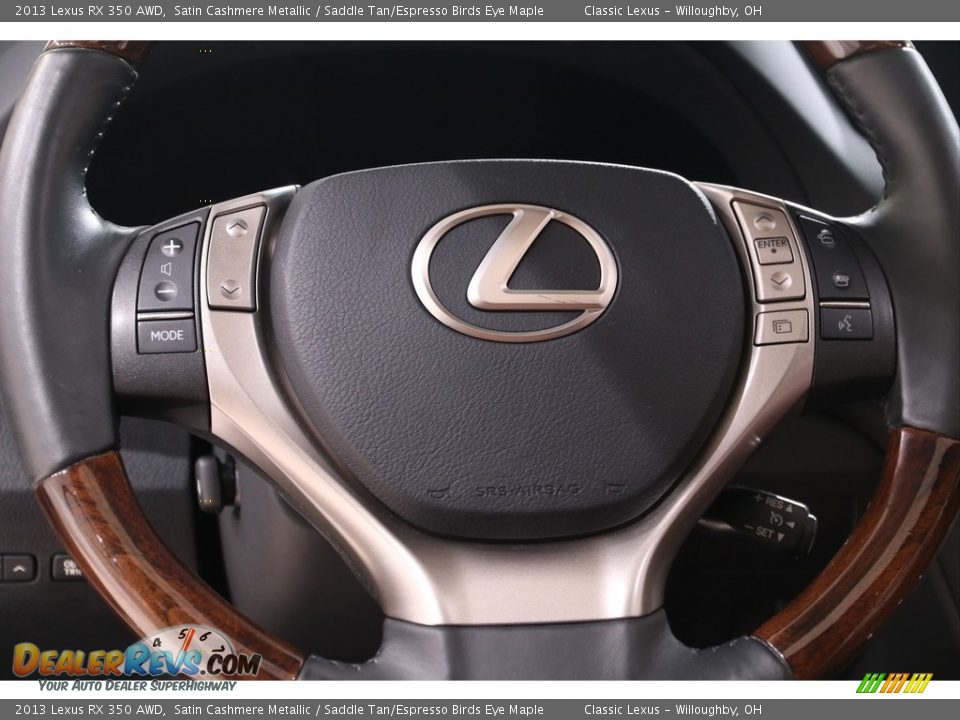 2013 Lexus RX 350 AWD Satin Cashmere Metallic / Saddle Tan/Espresso Birds Eye Maple Photo #10