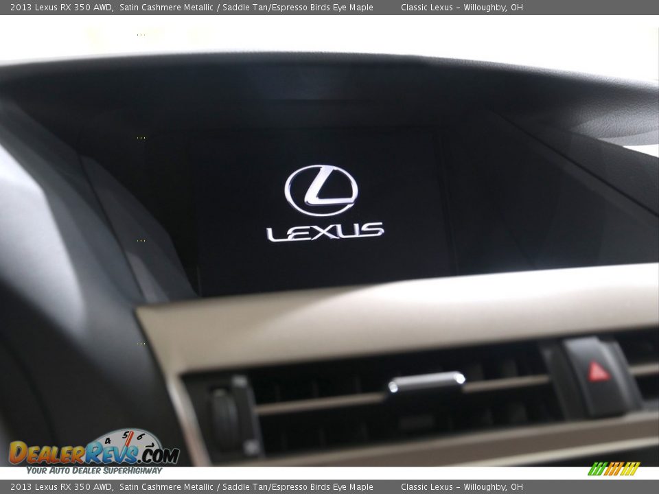 2013 Lexus RX 350 AWD Satin Cashmere Metallic / Saddle Tan/Espresso Birds Eye Maple Photo #15