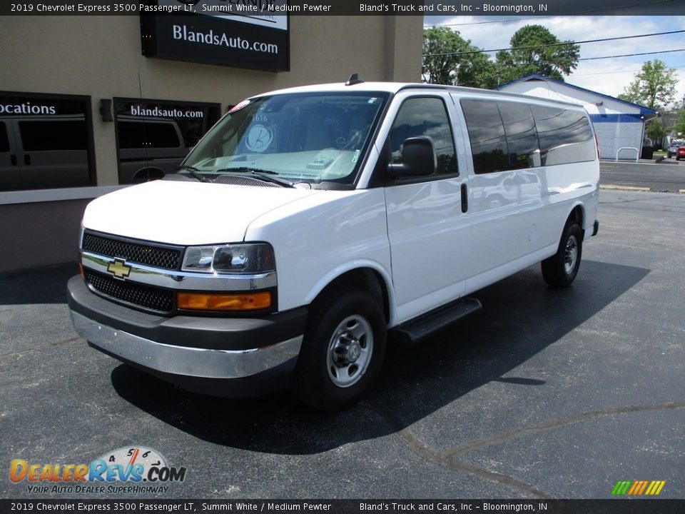 2019 Chevrolet Express 3500 Passenger LT Summit White / Medium Pewter Photo #2