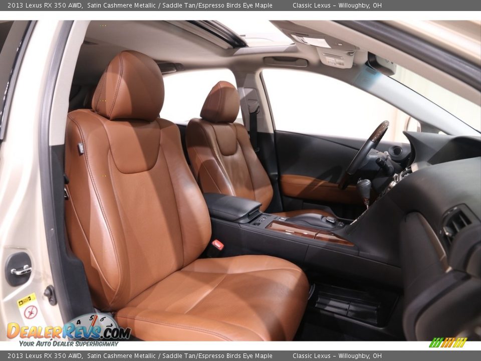 2013 Lexus RX 350 AWD Satin Cashmere Metallic / Saddle Tan/Espresso Birds Eye Maple Photo #31