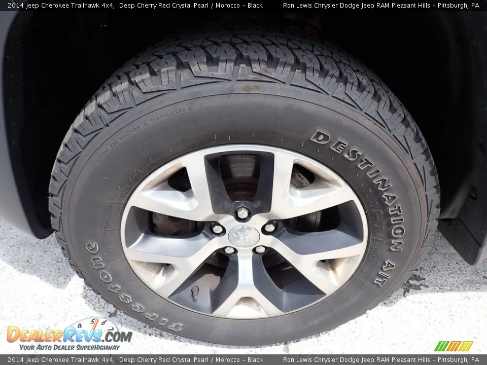 2014 Jeep Cherokee Trailhawk 4x4 Deep Cherry Red Crystal Pearl / Morocco - Black Photo #2
