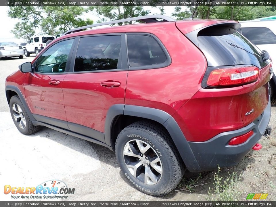 2014 Jeep Cherokee Trailhawk 4x4 Deep Cherry Red Crystal Pearl / Morocco - Black Photo #3