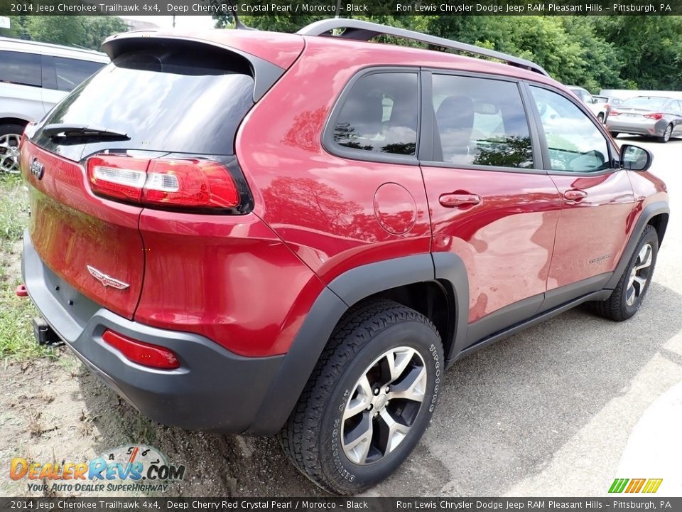 2014 Jeep Cherokee Trailhawk 4x4 Deep Cherry Red Crystal Pearl / Morocco - Black Photo #4