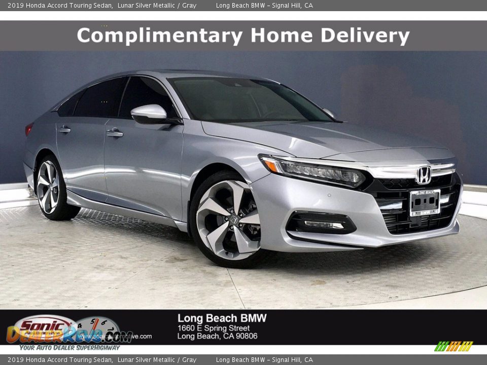 2019 Honda Accord Touring Sedan Lunar Silver Metallic / Gray Photo #1