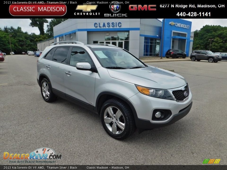 2013 Kia Sorento EX V6 AWD Titanium Silver / Black Photo #1