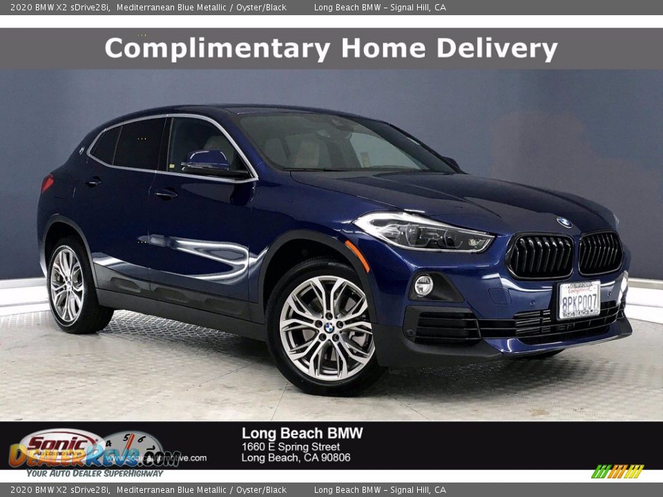 2020 BMW X2 sDrive28i Mediterranean Blue Metallic / Oyster/Black Photo #1