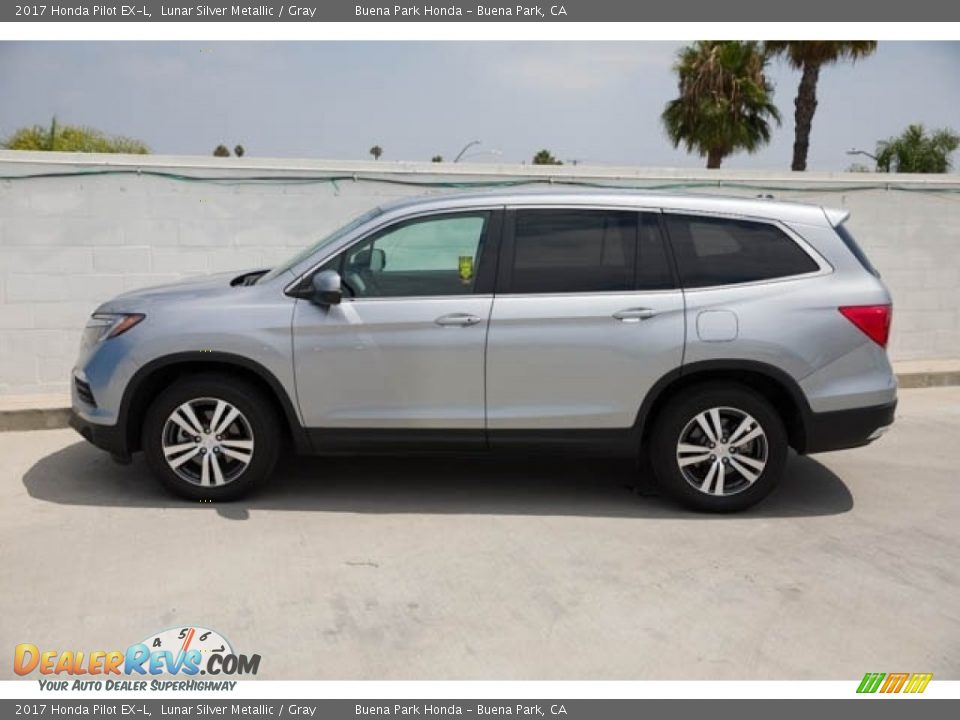 2017 Honda Pilot EX-L Lunar Silver Metallic / Gray Photo #8