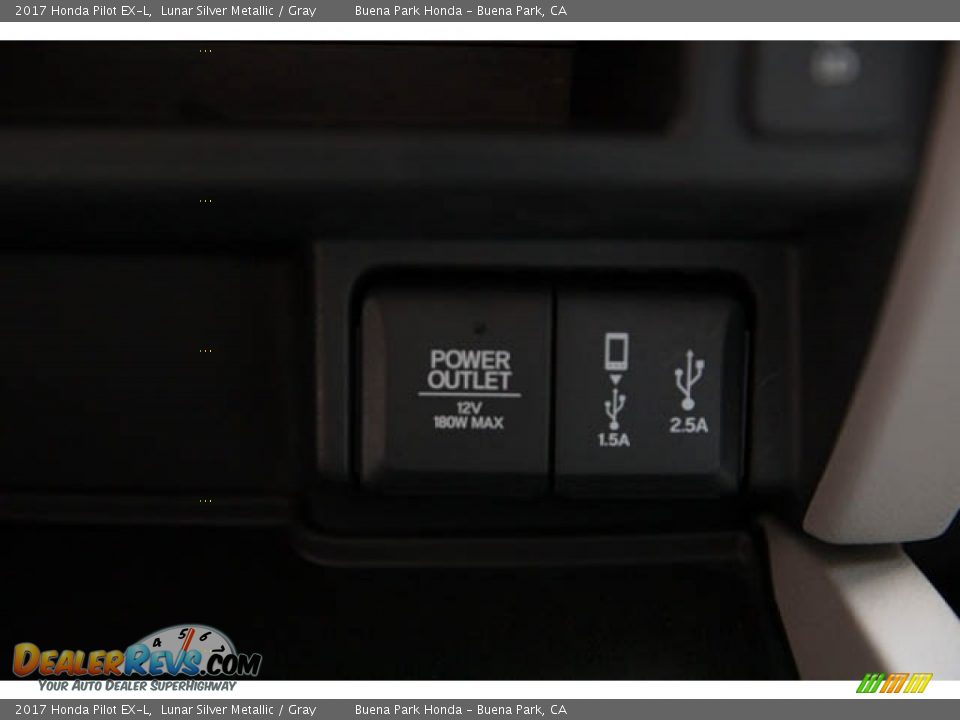 2017 Honda Pilot EX-L Lunar Silver Metallic / Gray Photo #15