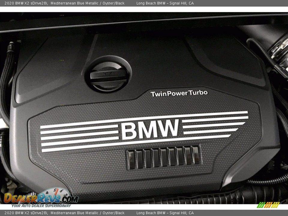 2020 BMW X2 sDrive28i Mediterranean Blue Metallic / Oyster/Black Photo #35