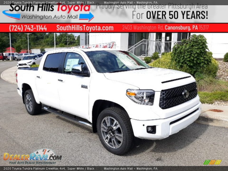2020 Toyota Tundra Platinum CrewMax 4x4 Super White / Black Photo #1