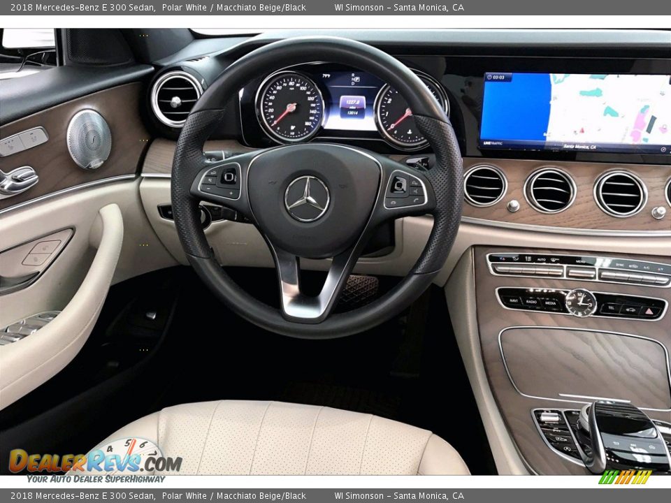 2018 Mercedes-Benz E 300 Sedan Polar White / Macchiato Beige/Black Photo #4