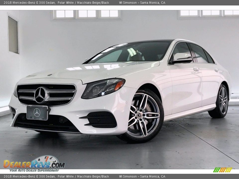 2018 Mercedes-Benz E 300 Sedan Polar White / Macchiato Beige/Black Photo #12