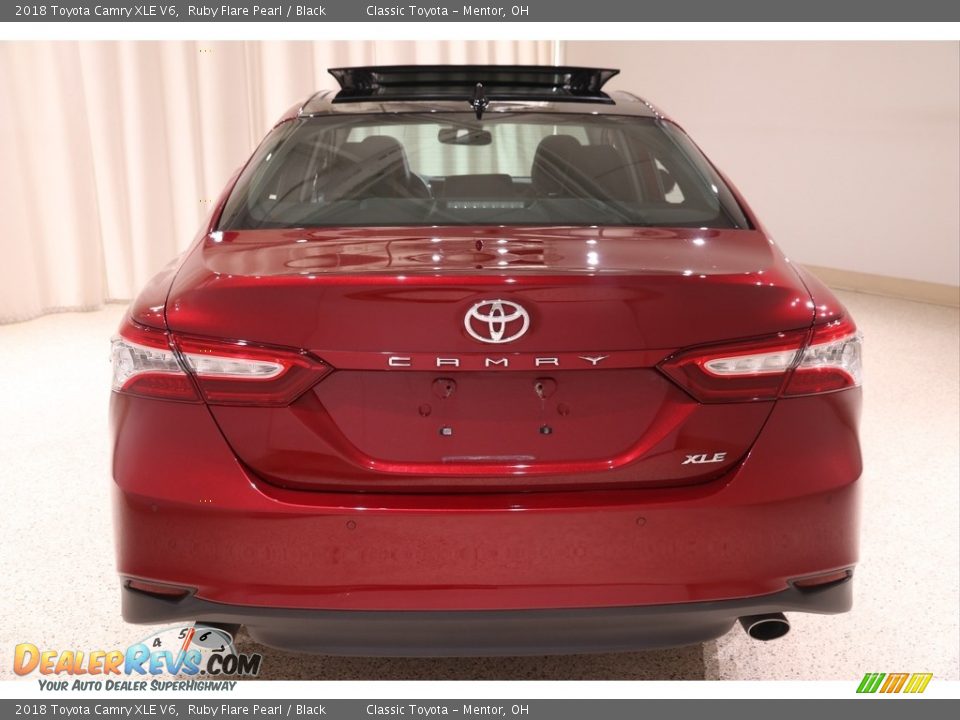 2018 Toyota Camry XLE V6 Ruby Flare Pearl / Black Photo #23