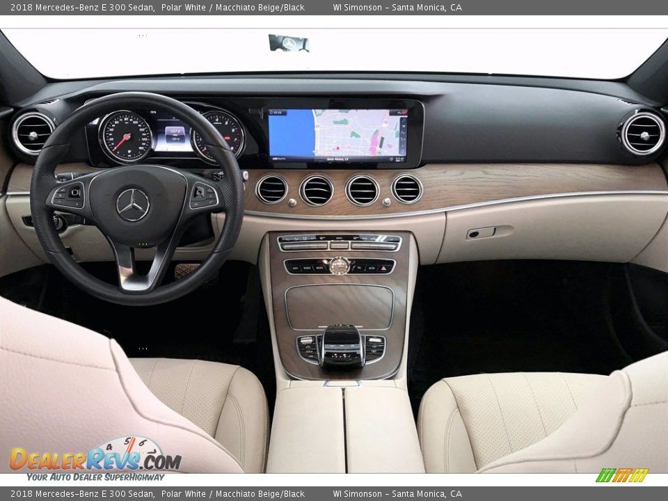 2018 Mercedes-Benz E 300 Sedan Polar White / Macchiato Beige/Black Photo #17