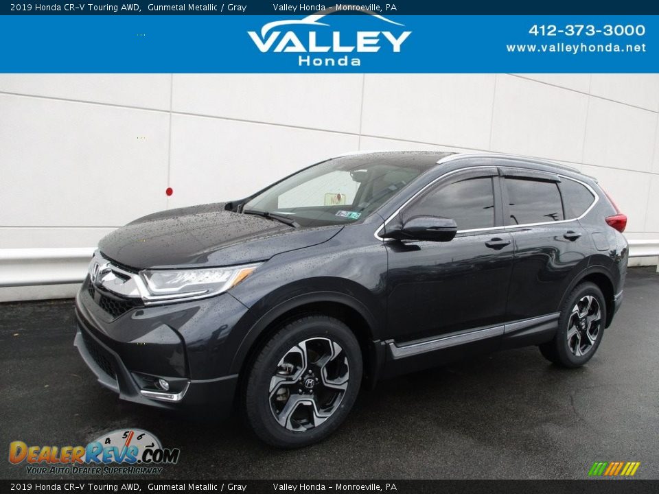 2019 Honda CR-V Touring AWD Gunmetal Metallic / Gray Photo #1