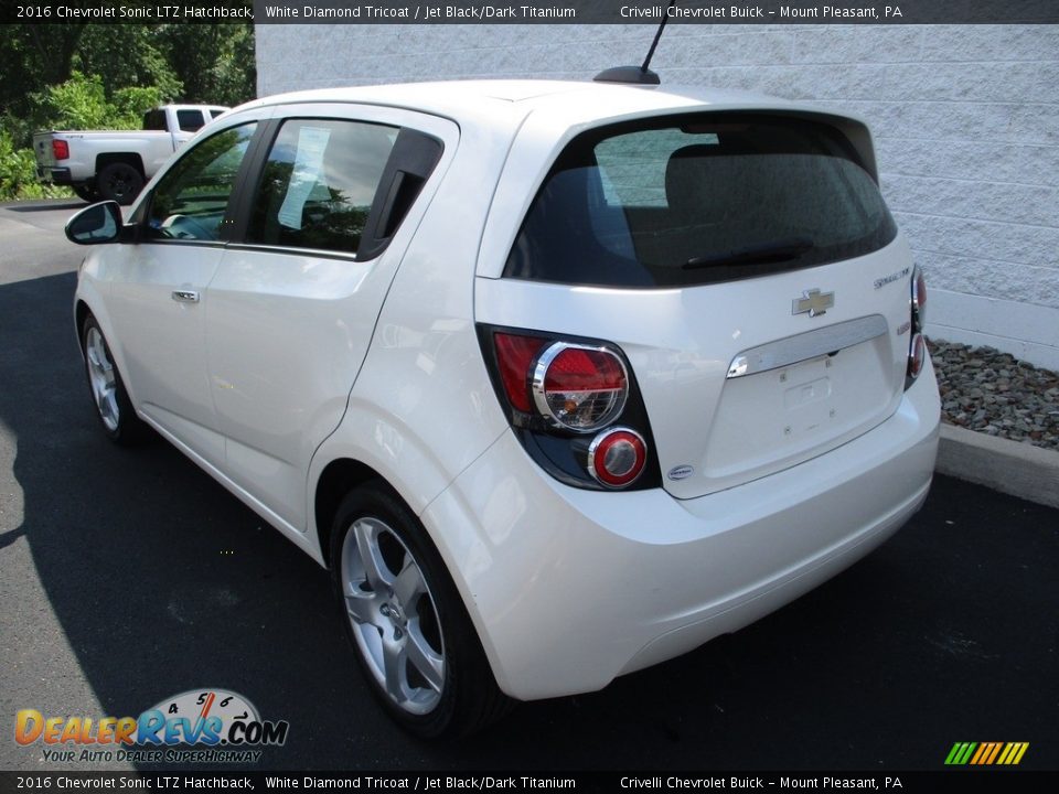 2016 Chevrolet Sonic LTZ Hatchback White Diamond Tricoat / Jet Black/Dark Titanium Photo #3