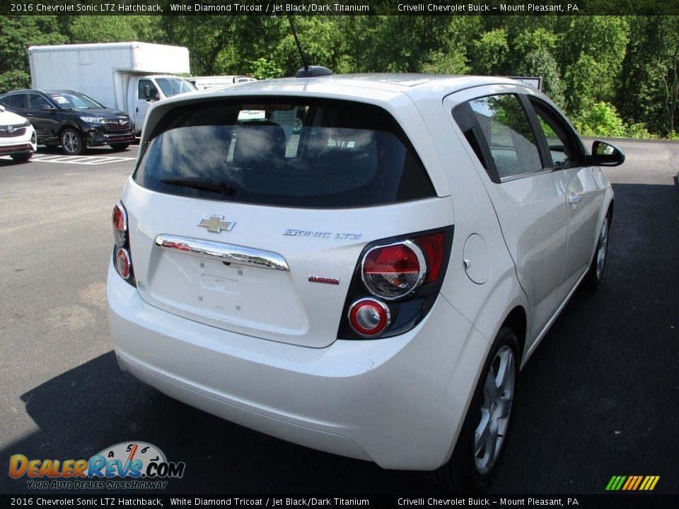 2016 Chevrolet Sonic LTZ Hatchback White Diamond Tricoat / Jet Black/Dark Titanium Photo #5